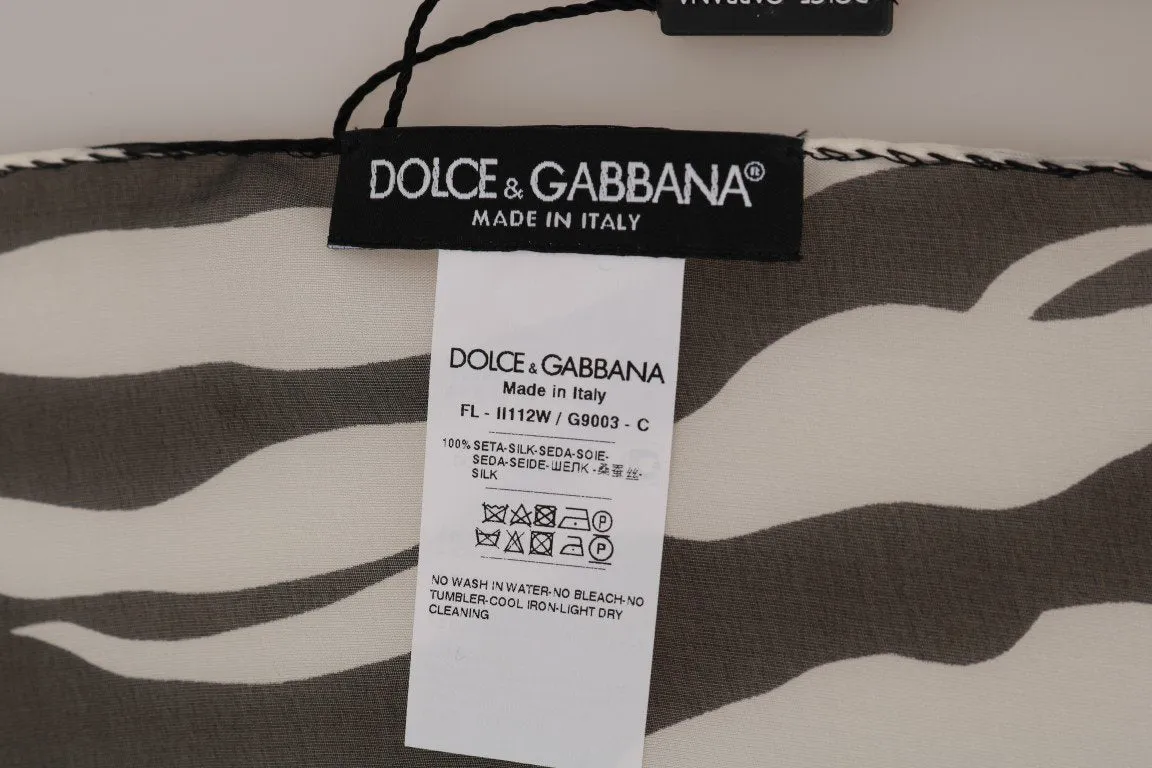 Black White Zebra Print Scarf
