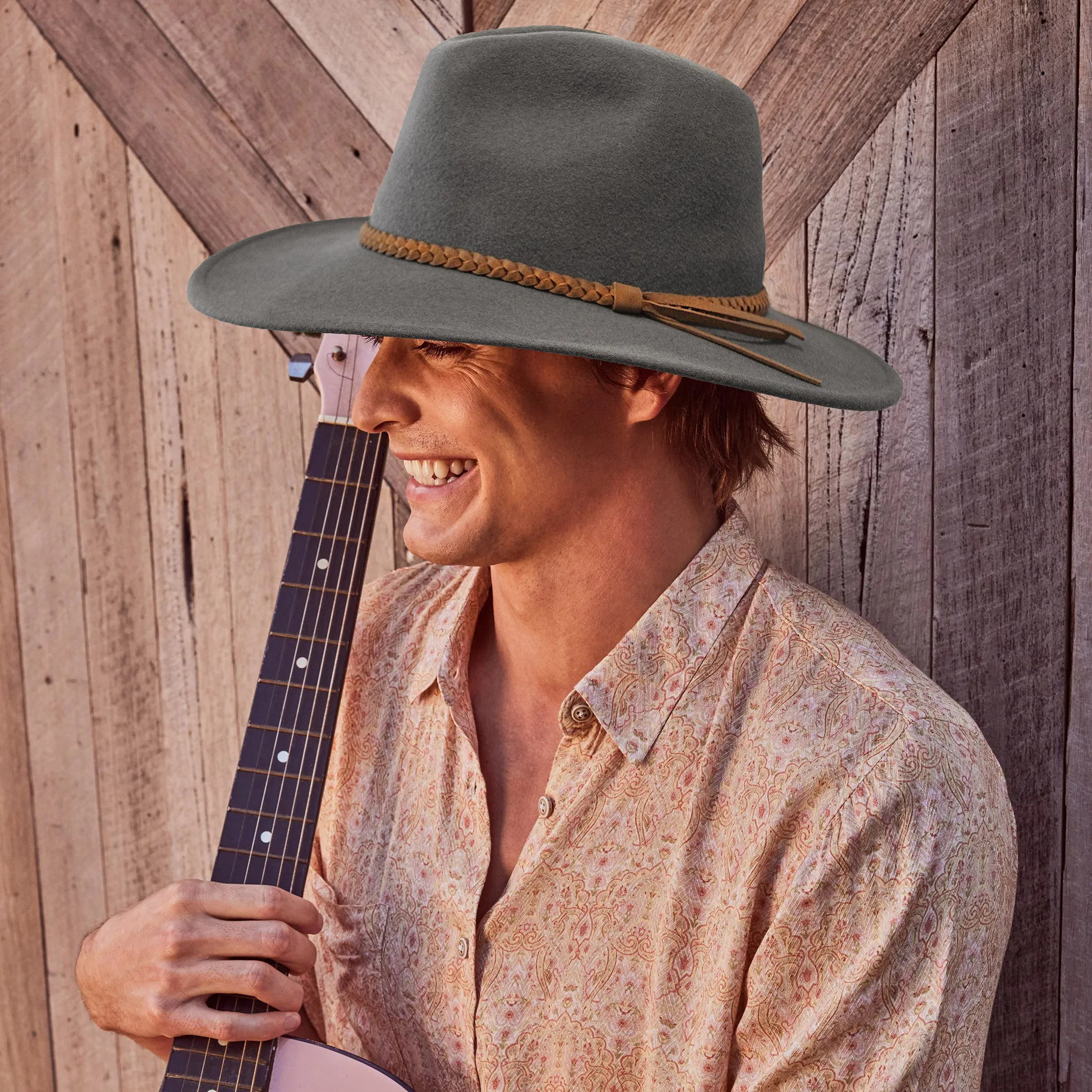 Blake Felt Fedora Hat - Gunmetal Grey