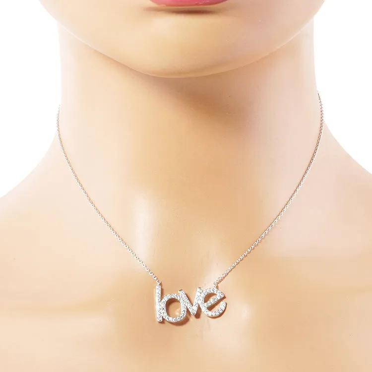 Bling LOVE Silver necklace