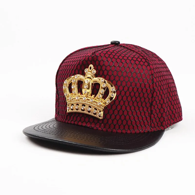 Bling Women Baseball Cap Crown Rhinestone Sun Hats Adjustable Hat