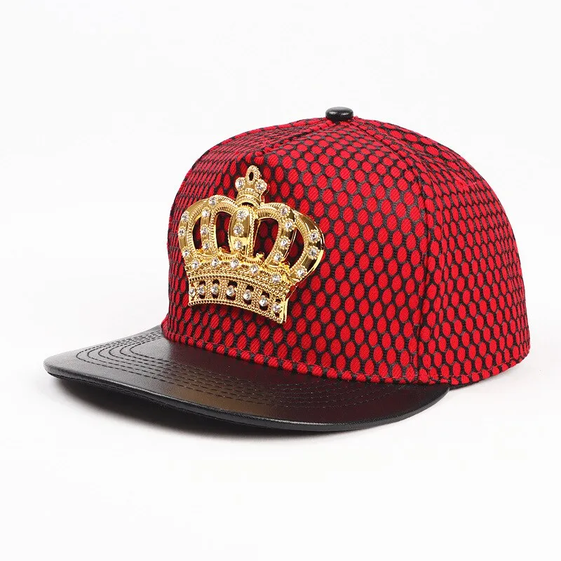 Bling Women Baseball Cap Crown Rhinestone Sun Hats Adjustable Hat