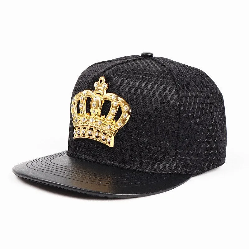 Bling Women Baseball Cap Crown Rhinestone Sun Hats Adjustable Hat