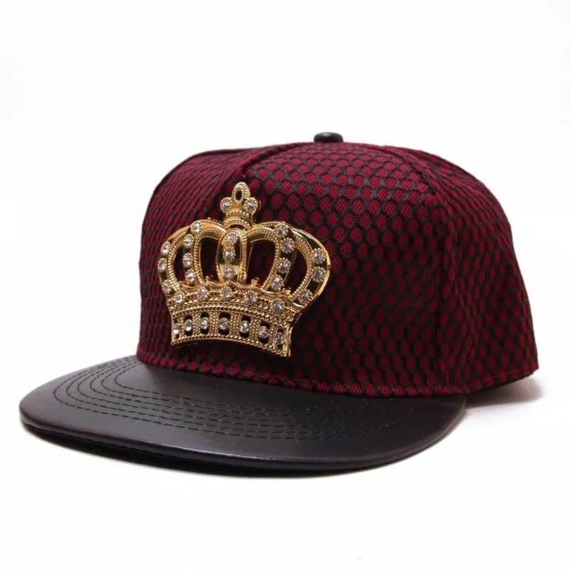 Bling Women Baseball Cap Crown Rhinestone Sun Hats Adjustable Hat