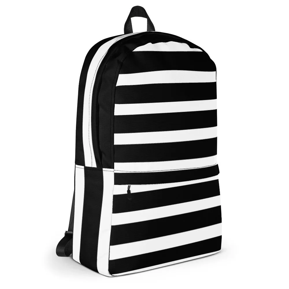 Blk Strip Backpack