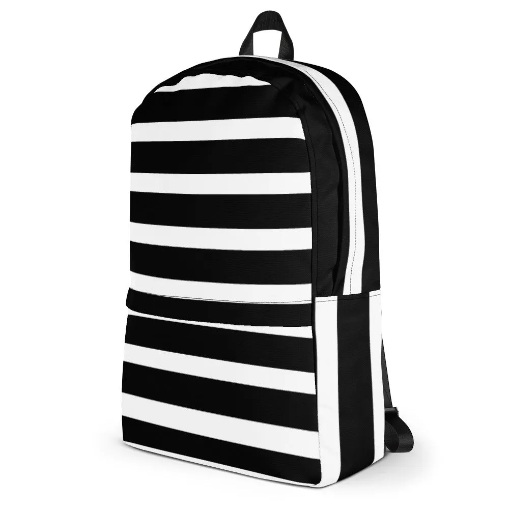 Blk Strip Backpack