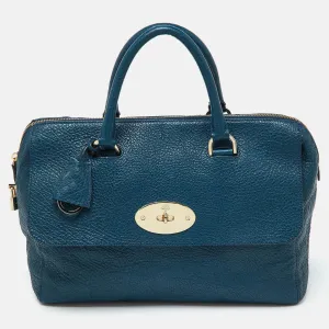 Blue Leather Medium Del Rey Satchel