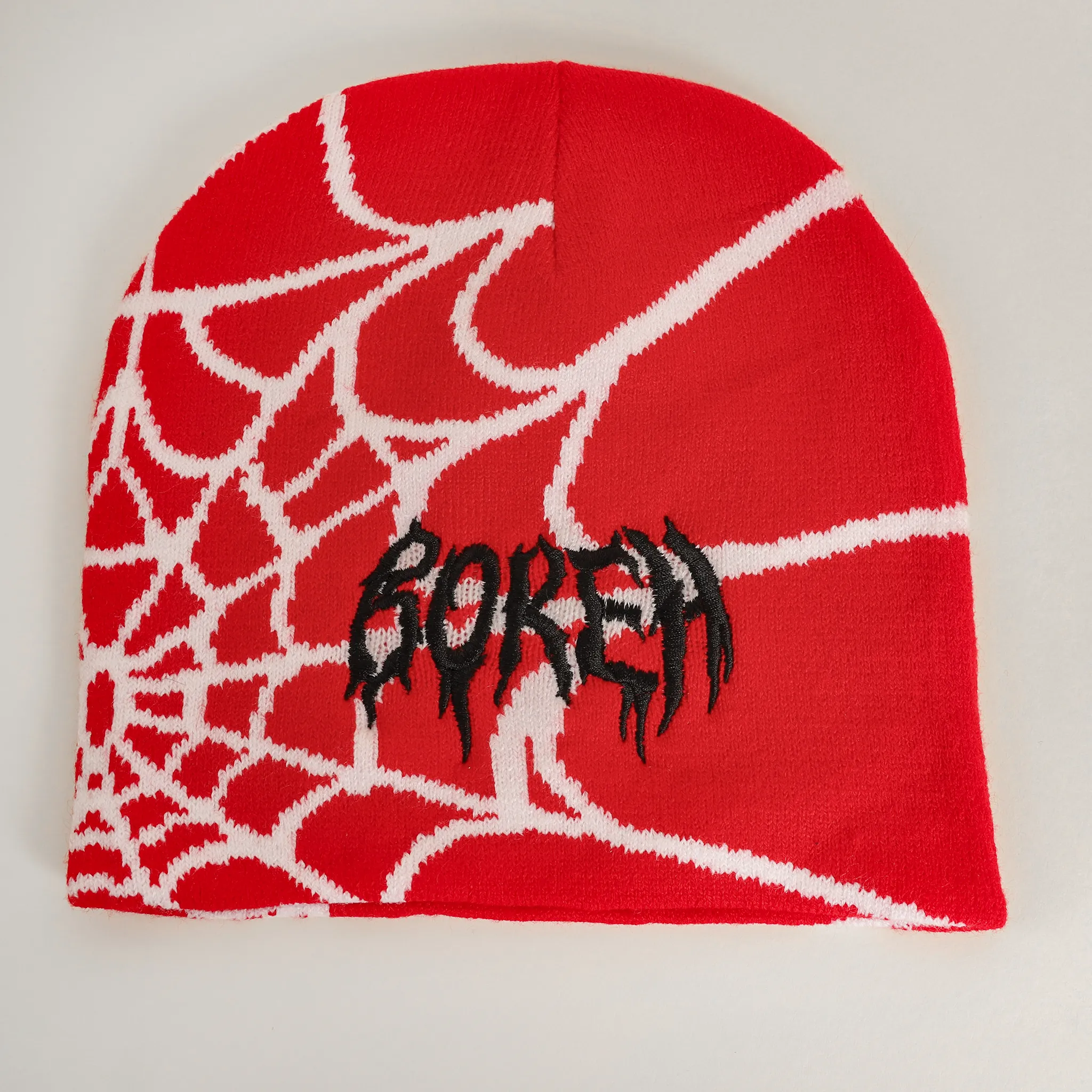 Bokeh Brand Embroidered Spider Web Beanie