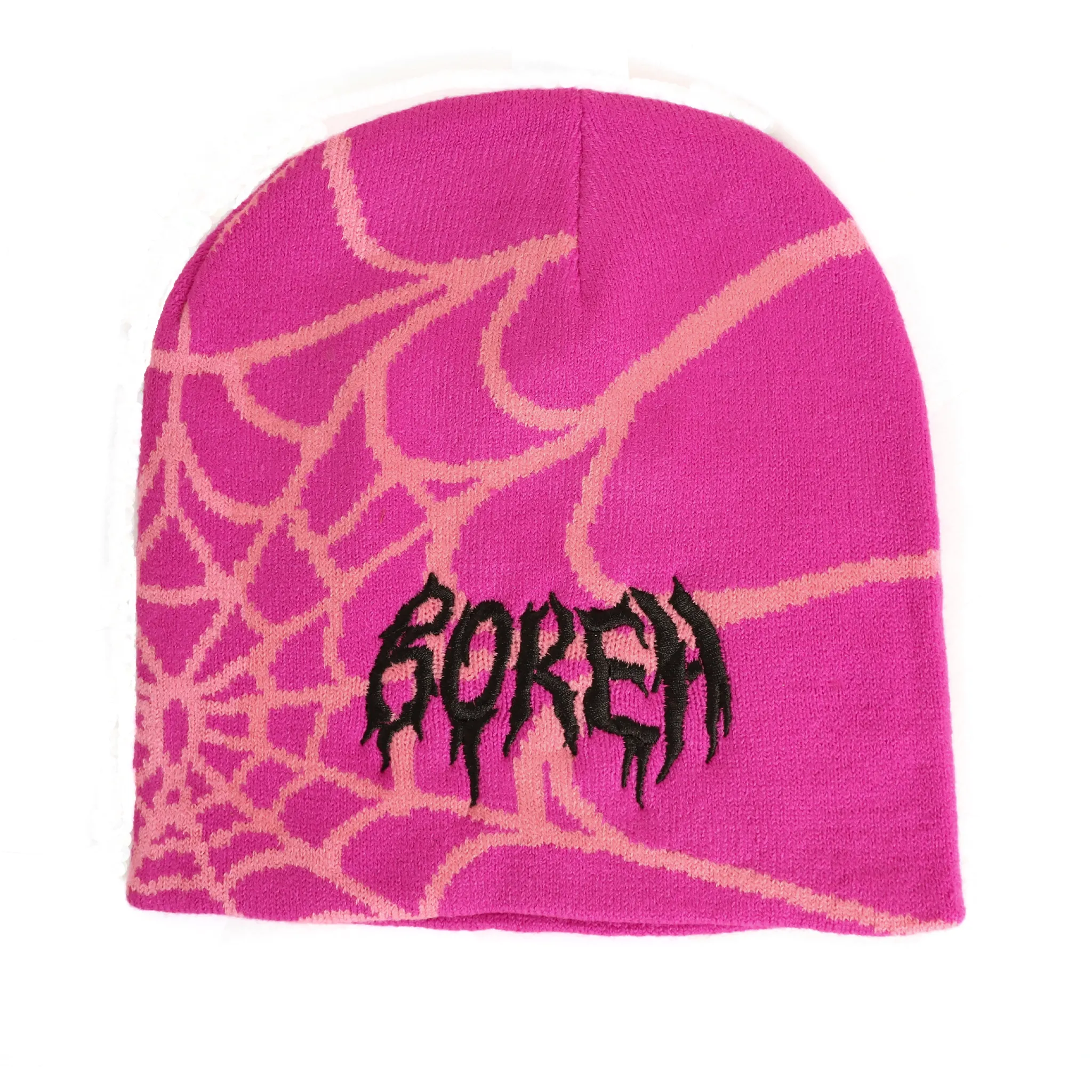 Bokeh Brand Embroidered Spider Web Beanie