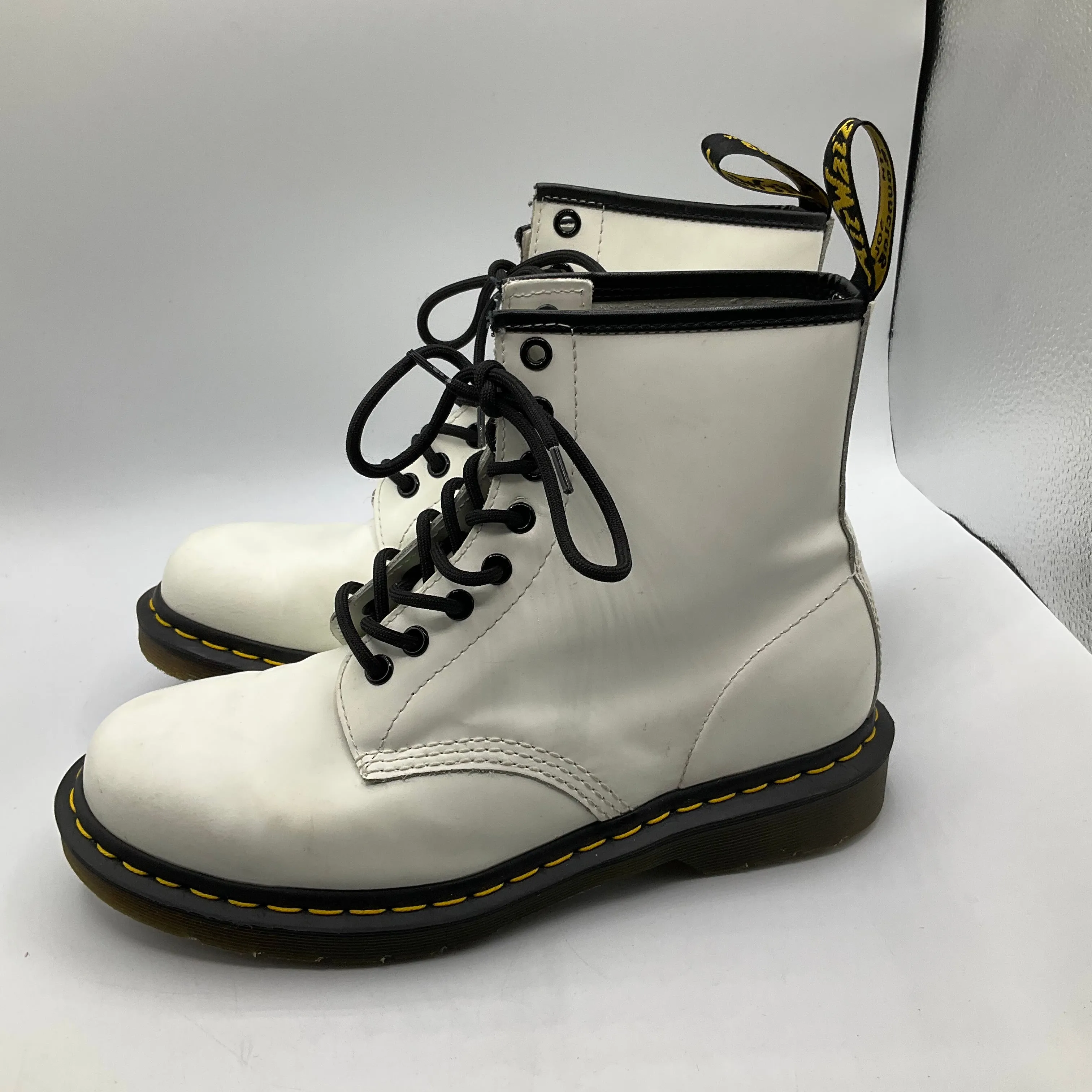Boots Combat By Dr Martens In White, Size: 8