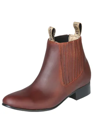 Botines Charros Clasicos de Piel Genuina para Hombre 'El Prieto' - ID: 126338