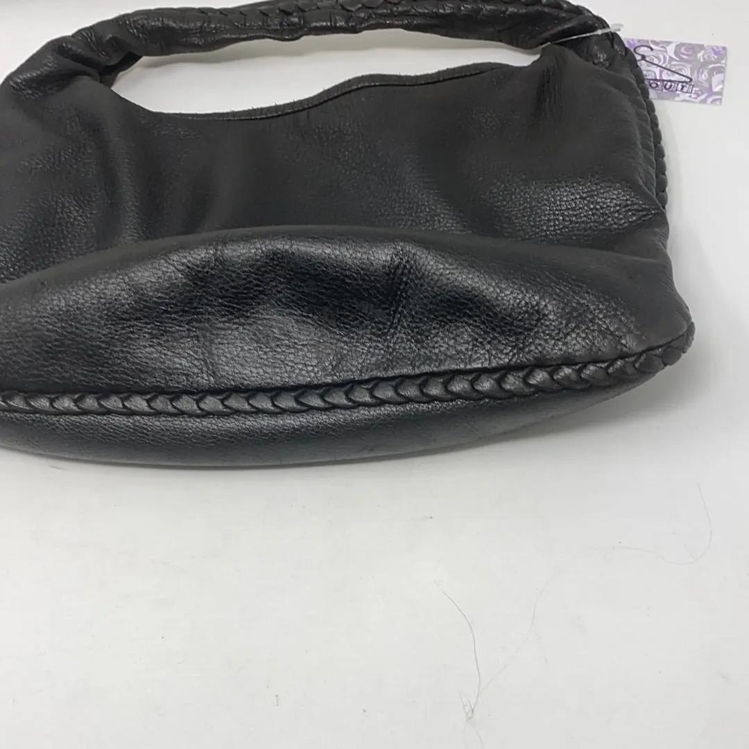 Bottega Veneta Black Leather Medium Shoulder Bag