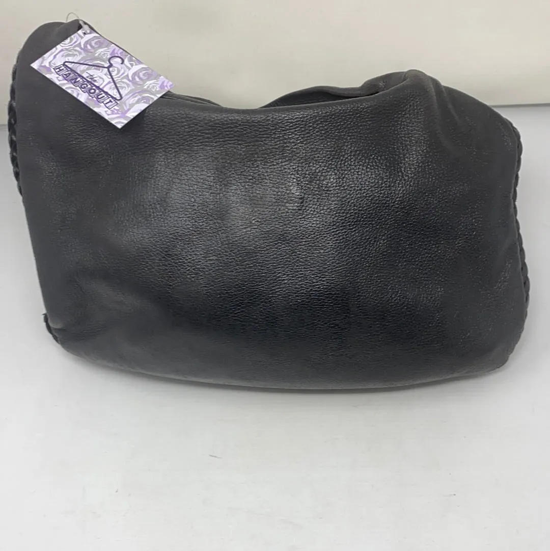 Bottega Veneta Black Leather Medium Shoulder Bag