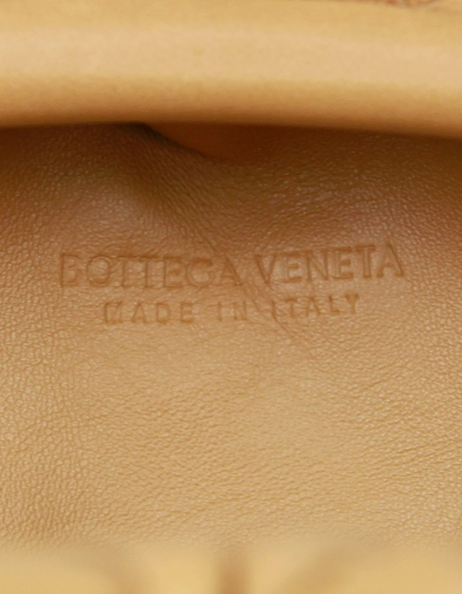 Bottega Veneta Caramel Intrecciato Leather The Pouch Clutch Bag