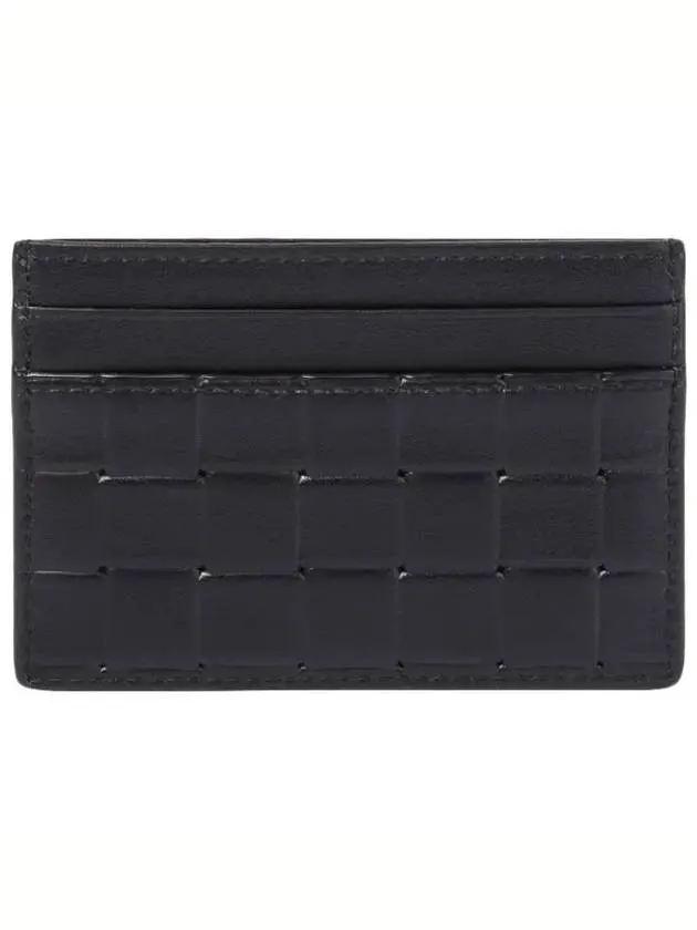 Bottega Veneta Grid Grid Embossed Smooth Leather Card Holder Card Wallet