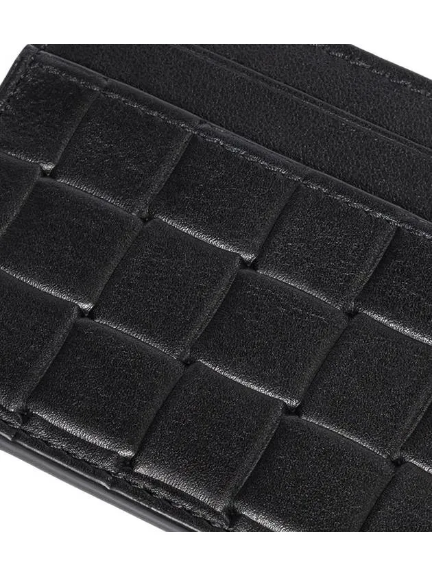Bottega Veneta Grid Grid Embossed Smooth Leather Card Holder Card Wallet