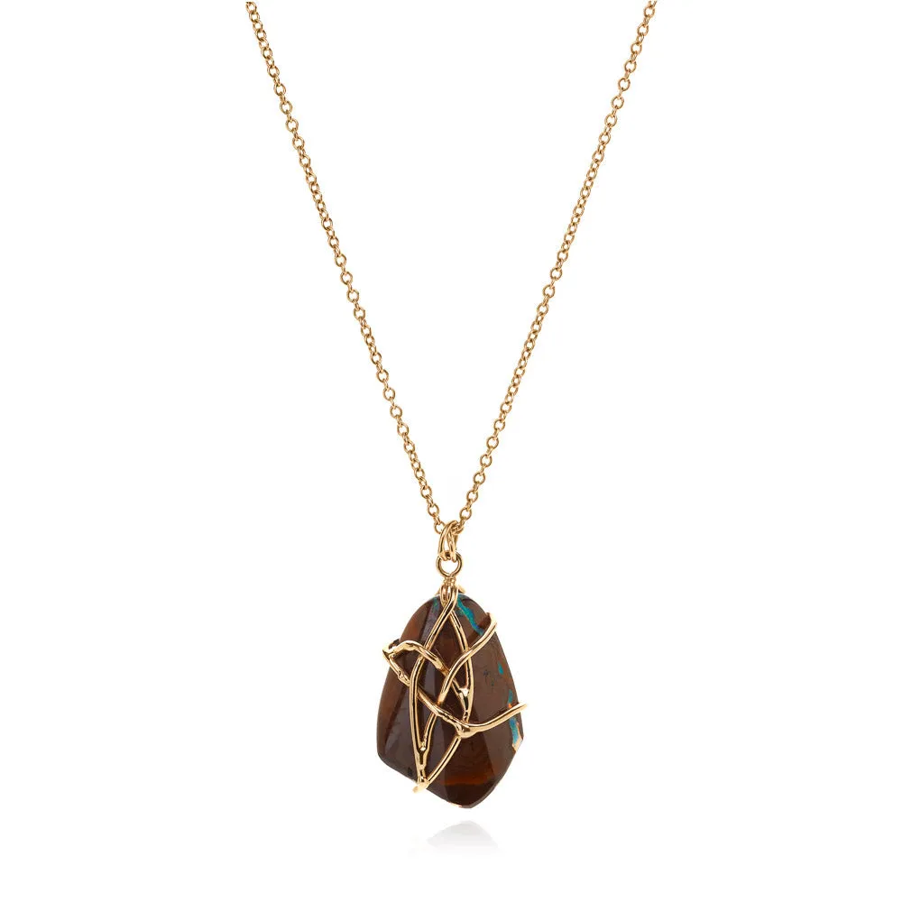Boulder opal pendant