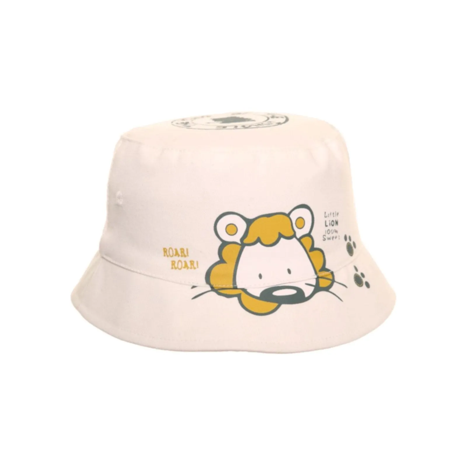 Boys Lion Bucket Hat - Cream 48-50 cm