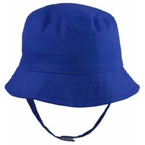 Boys Personalised Royal Blue Bucket Hat With Chin Strap