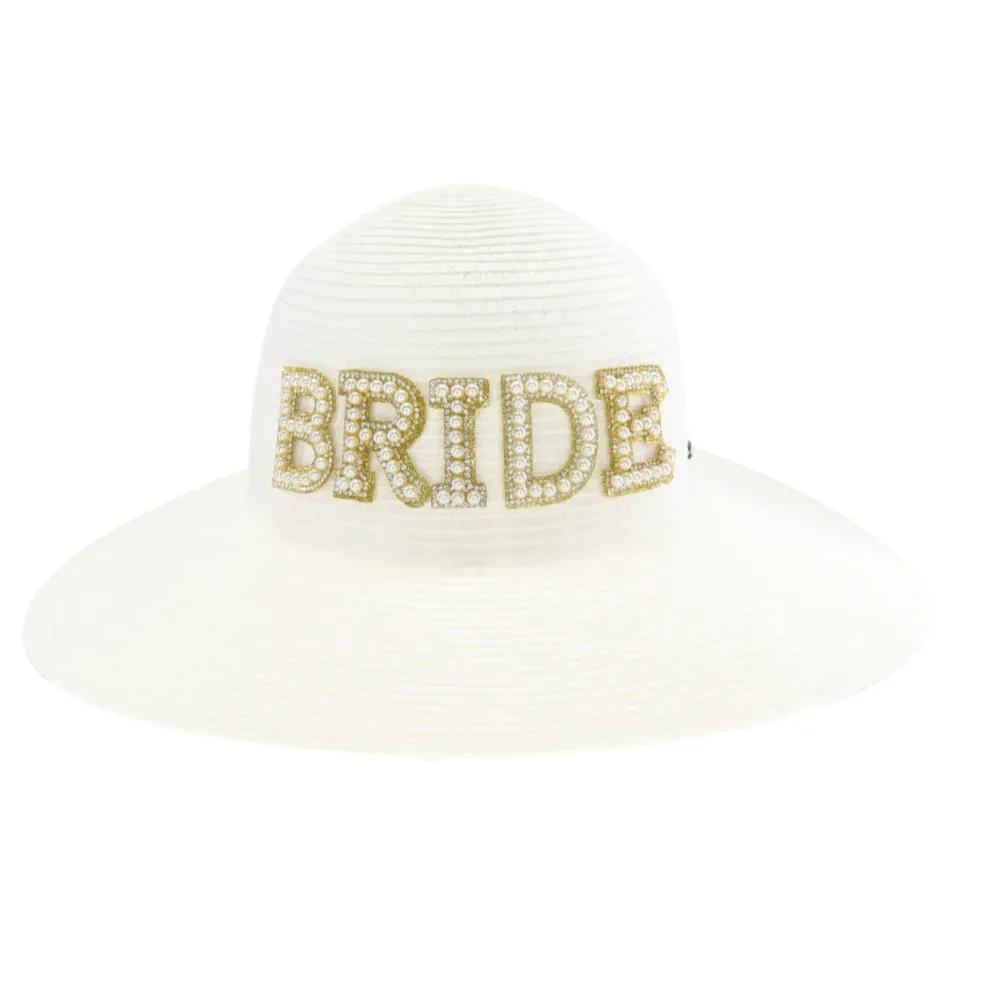 Bridal Party Wide Brim C.C Sun Hat