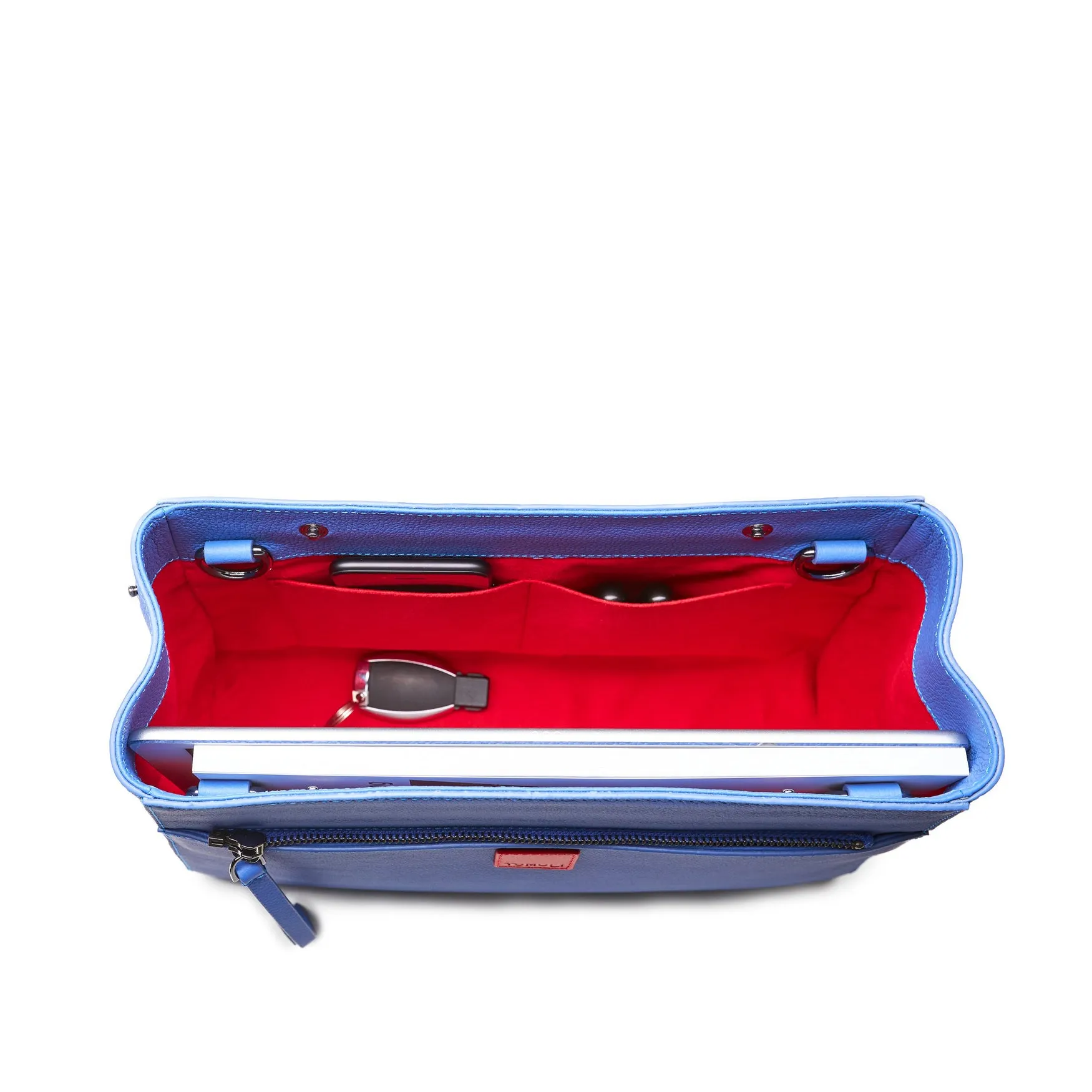 briffani jut interchangeable flap satchel - hot iris