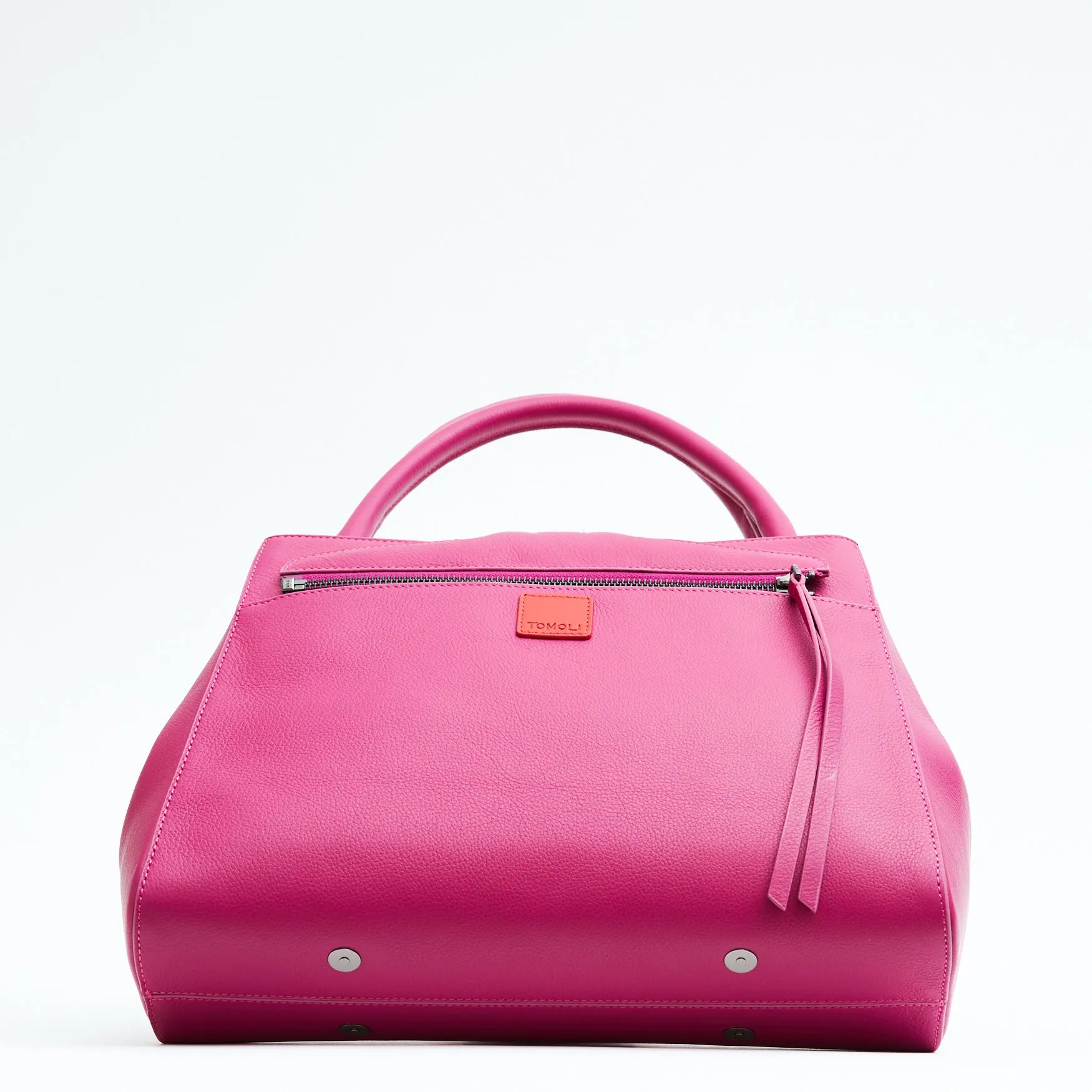 briffani lean interchangeable quilted closure tote - fuchsia