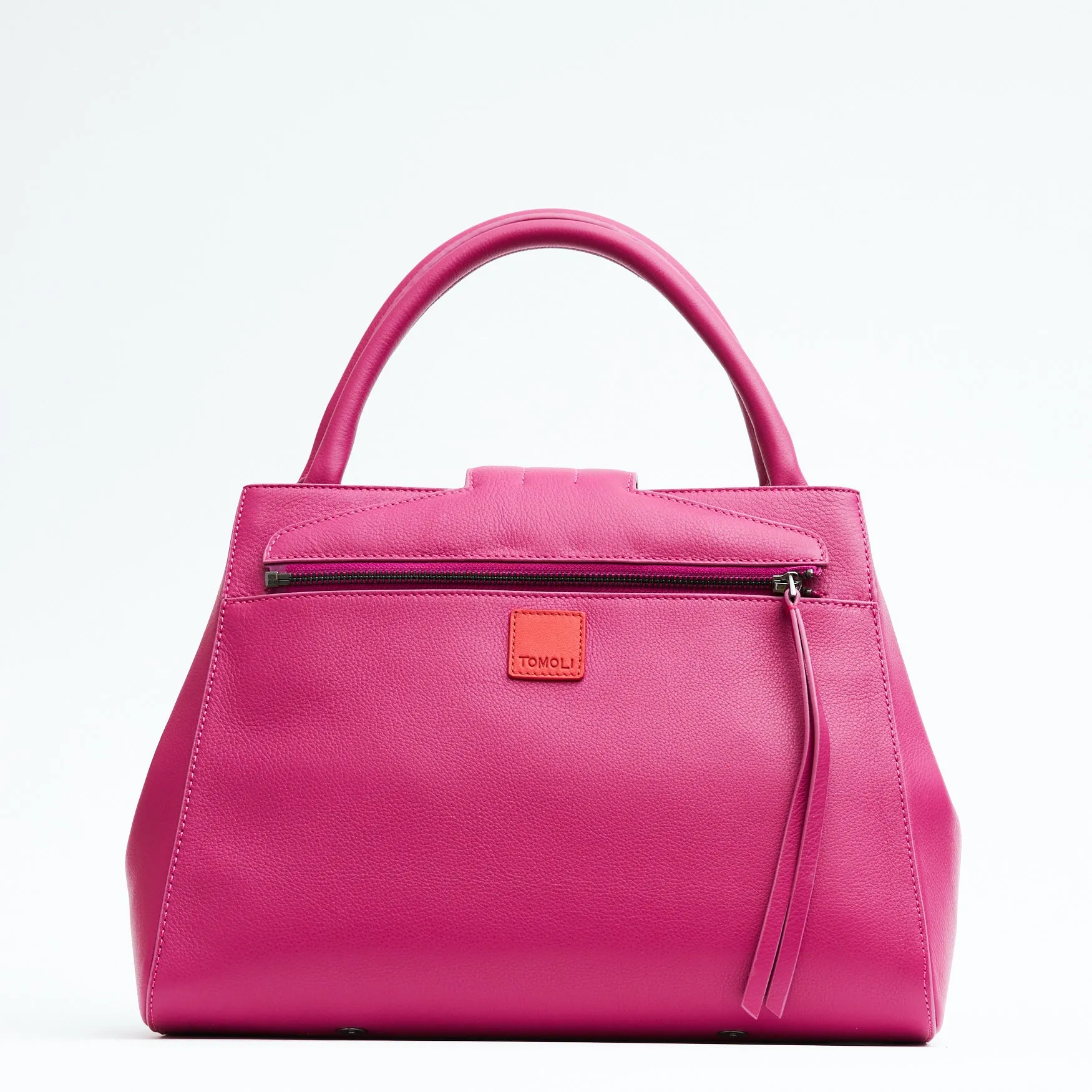 briffani lean interchangeable quilted closure tote - fuchsia