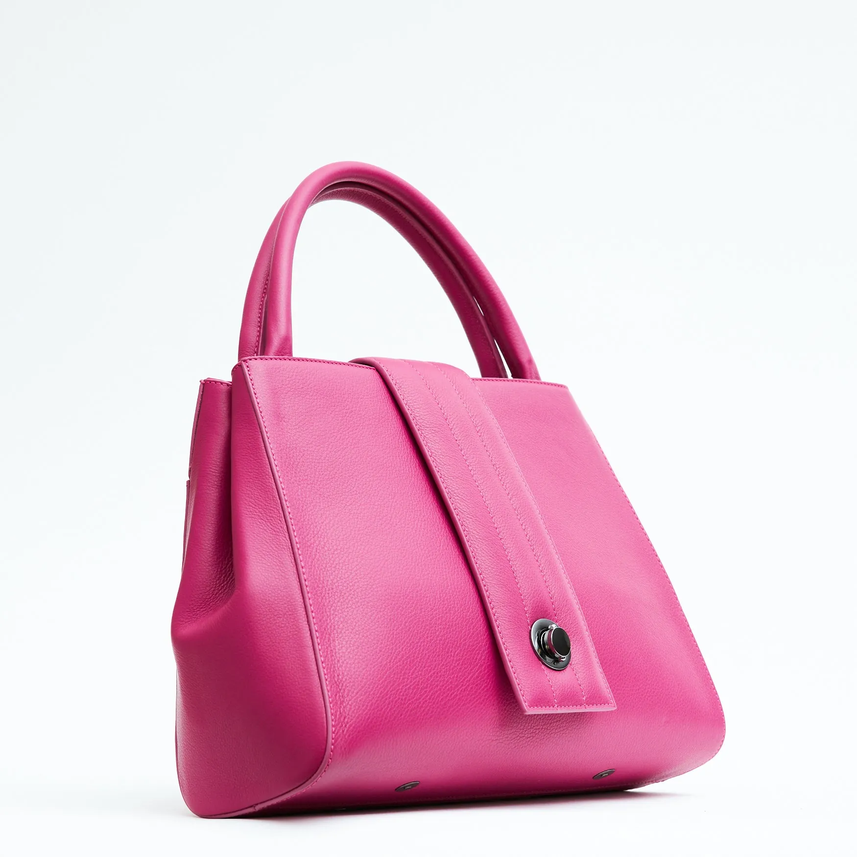 briffani lean interchangeable quilted closure tote - fuchsia