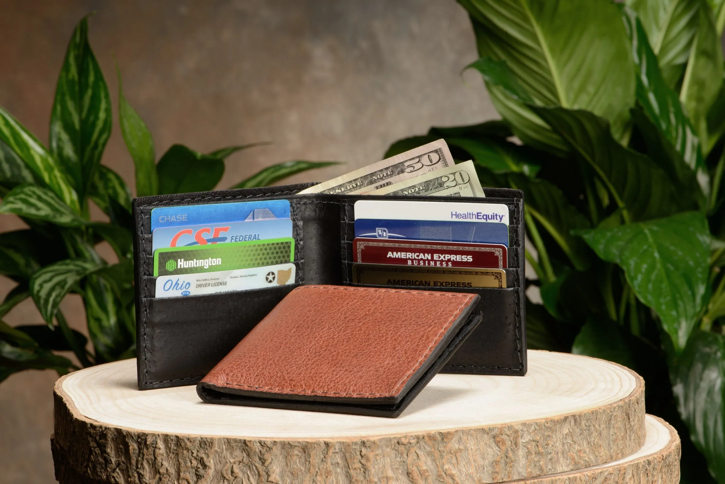 Brown American Bison Bifold Wallet