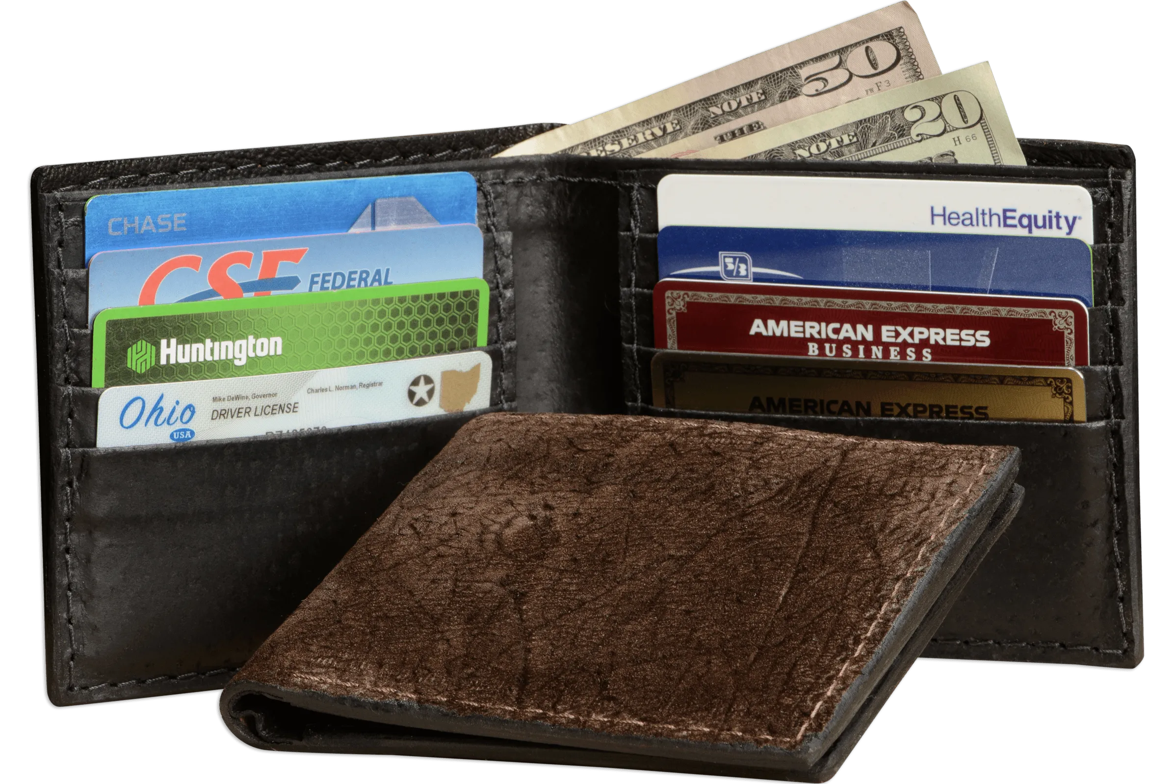 Brown Hippopotamus Bifold Wallet