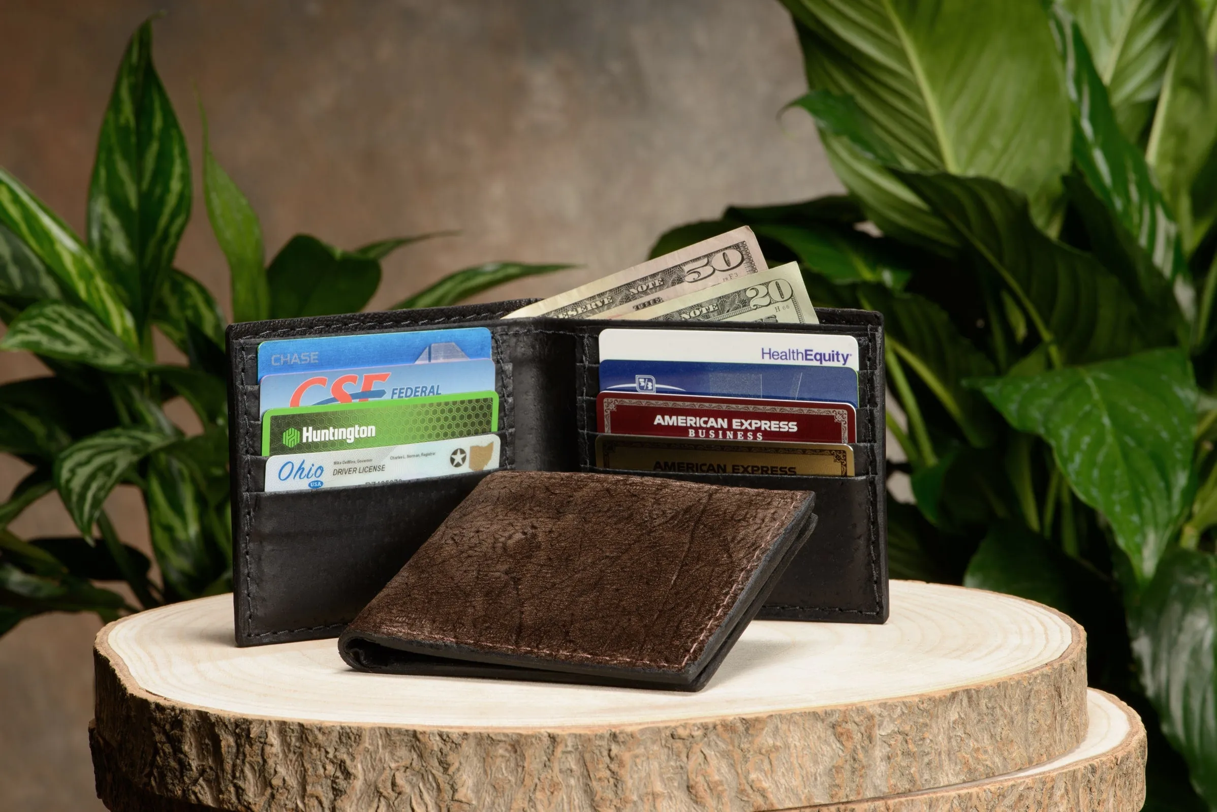 Brown Hippopotamus Bifold Wallet
