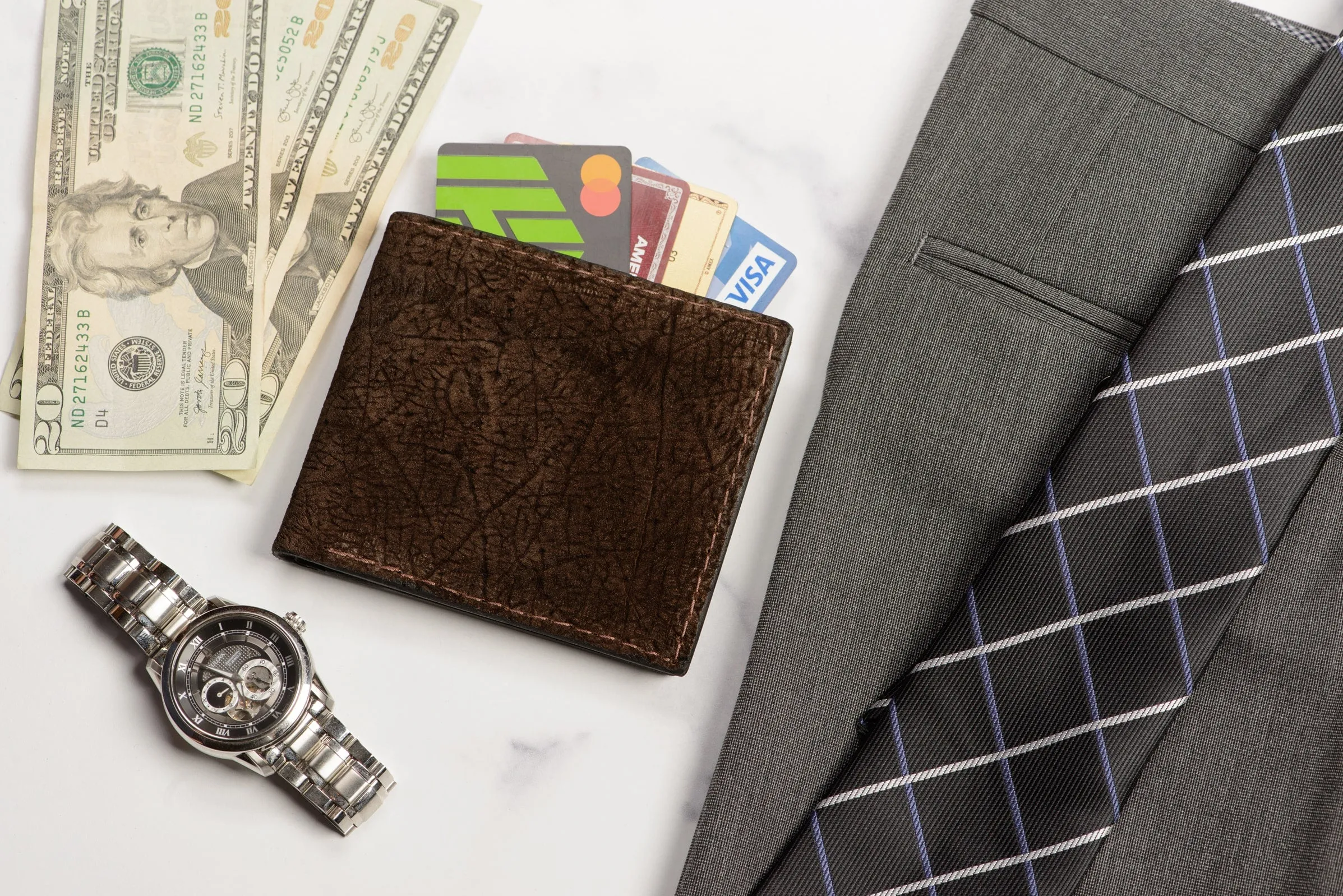 Brown Hippopotamus Bifold Wallet