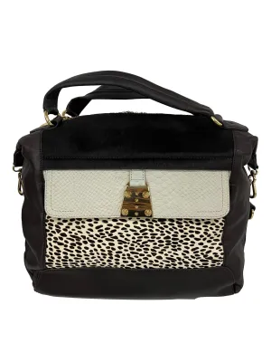 Brown Leather Dexter Pony Flir Satchel Handbag