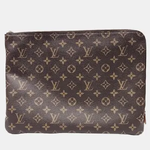 Brown Monogram Canvas Etui Voyage MM Clutch