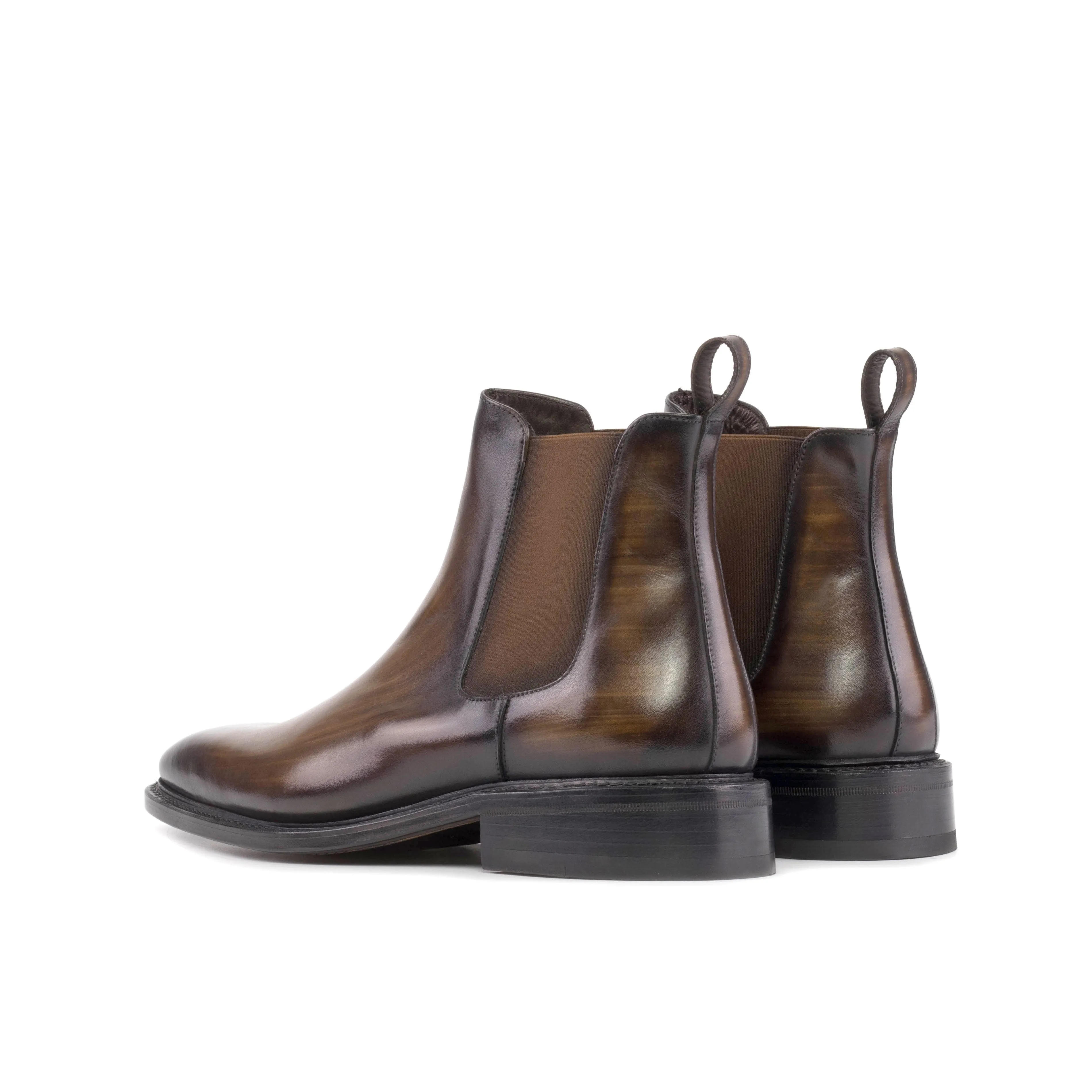 Brown Patina Chelsea Boots