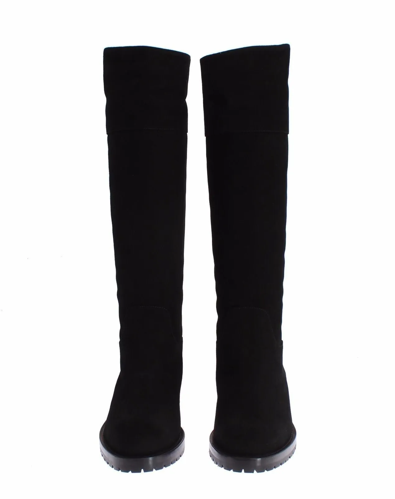 Brown Suede Goatskin Flat Boots