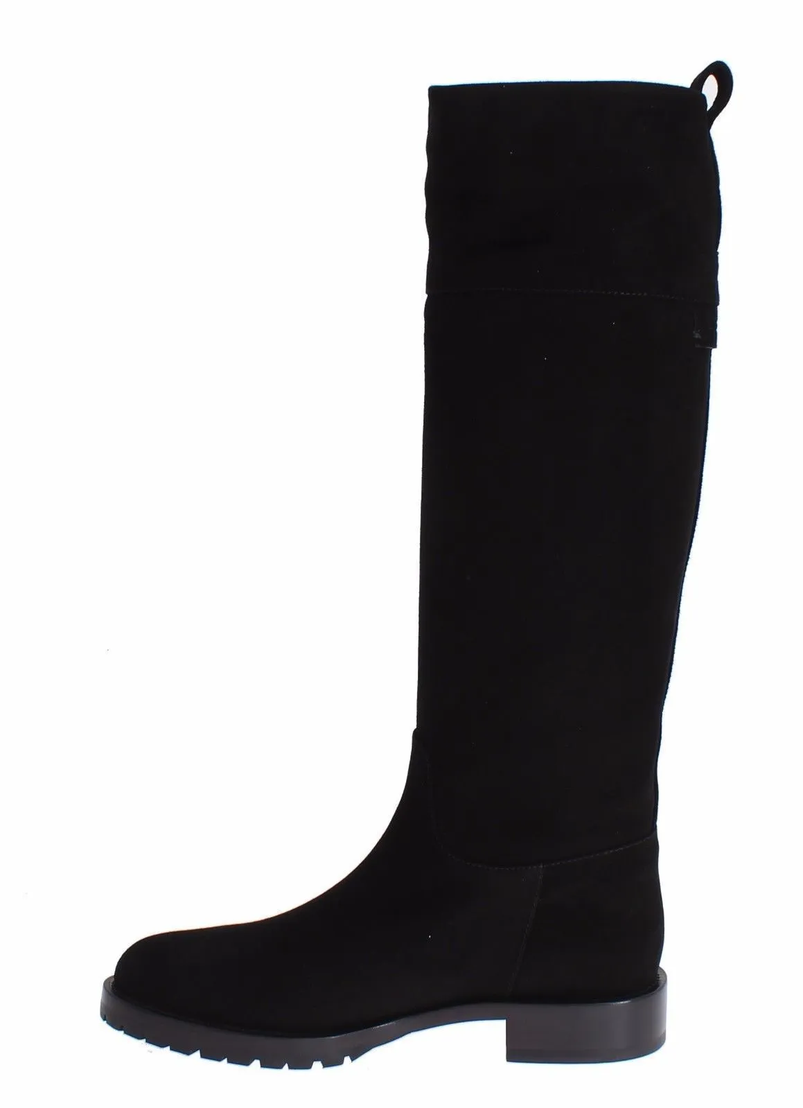 Brown Suede Goatskin Flat Boots