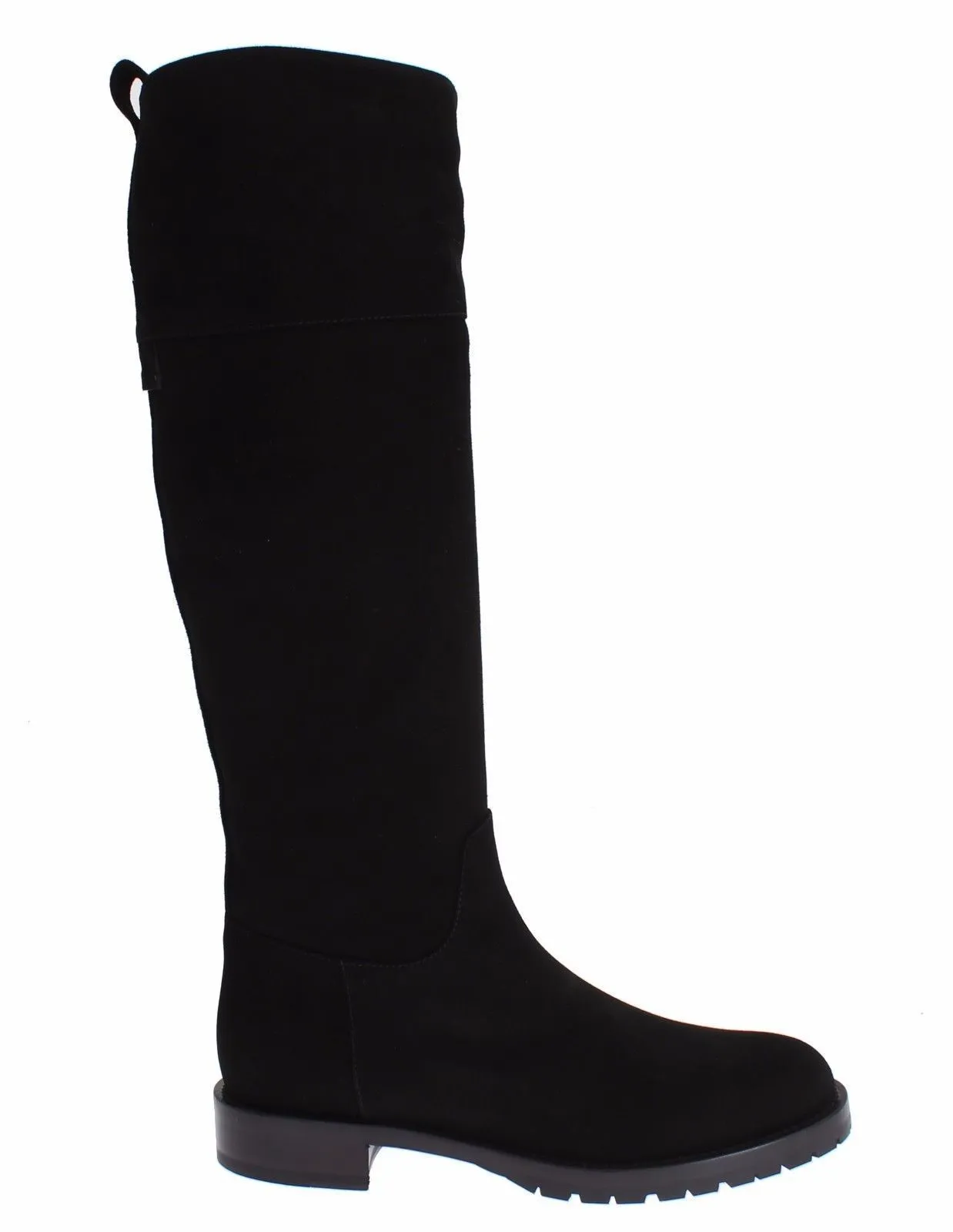 Brown Suede Goatskin Flat Boots