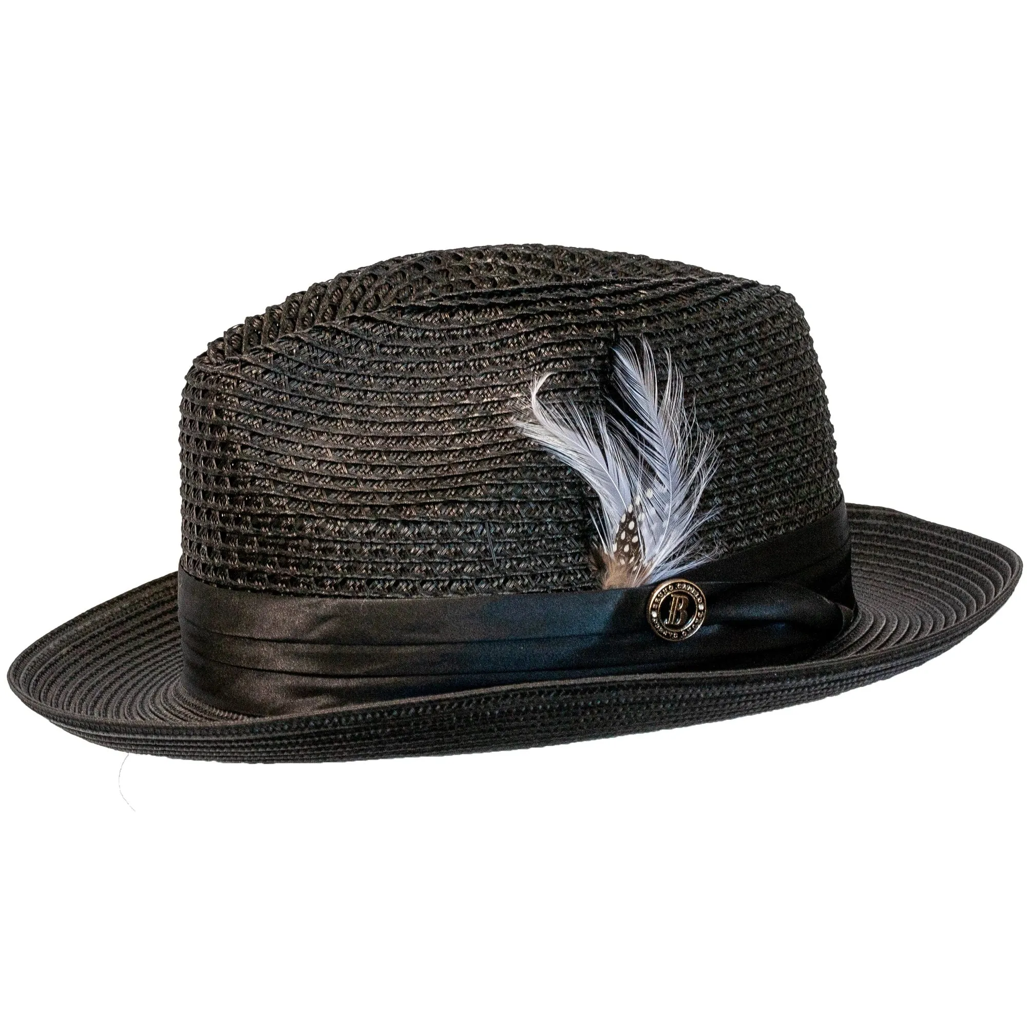 Bruno Capelo JU-900 The Julian Straw Hat Balck
