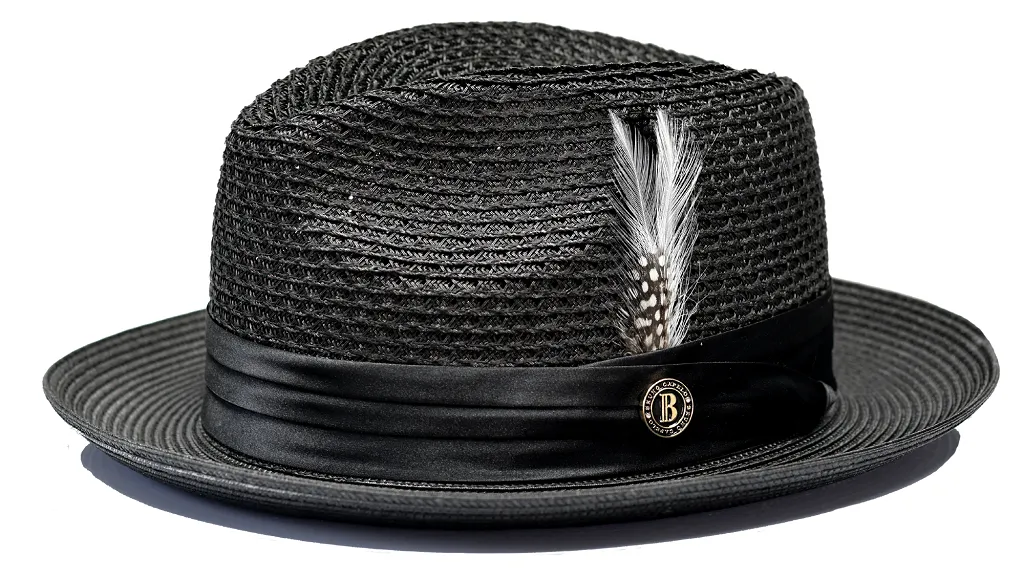 Bruno Capelo JU-900 The Julian Straw Hat Balck