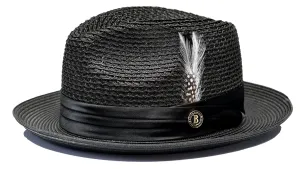 Bruno Capelo JU-900 The Julian Straw Hat Balck