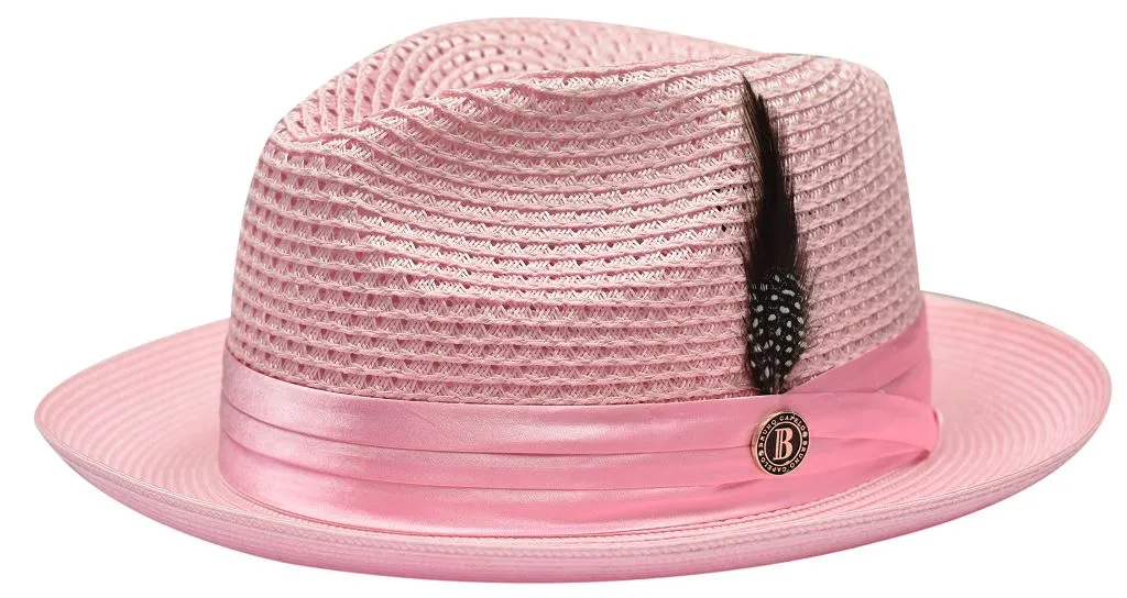 Bruno Capelo JU-902 The Julian Straw Hat Lt Pink
