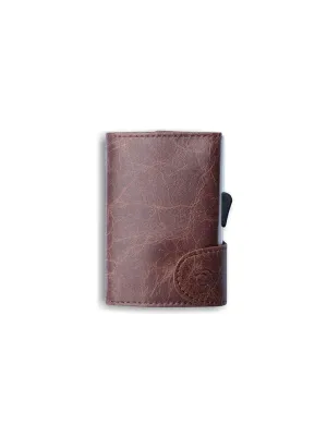C-Secure Italian Leather RFID Wallet Brown