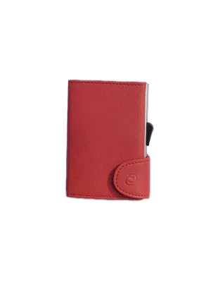 C-Secure Italian Leather RFID Wallet Rubino