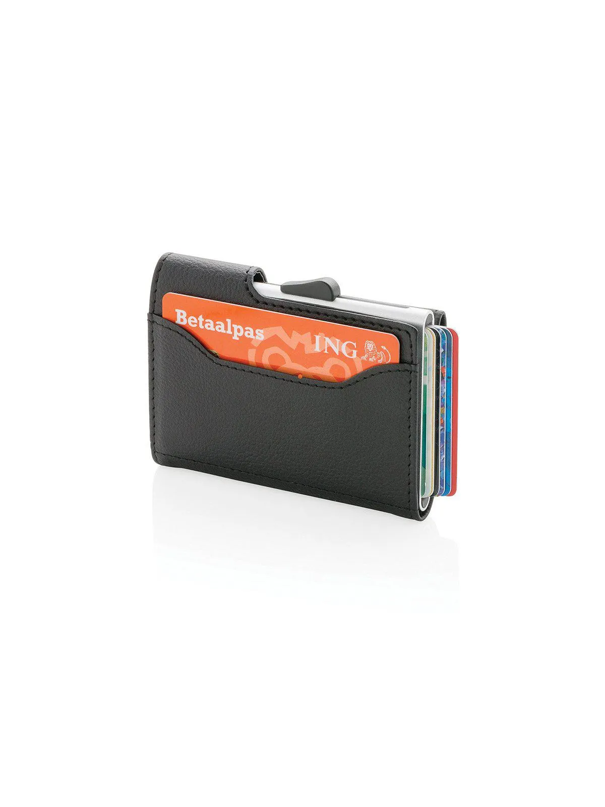C-Secure Italian Leather RFID Wallet With Coin Pouch Nero