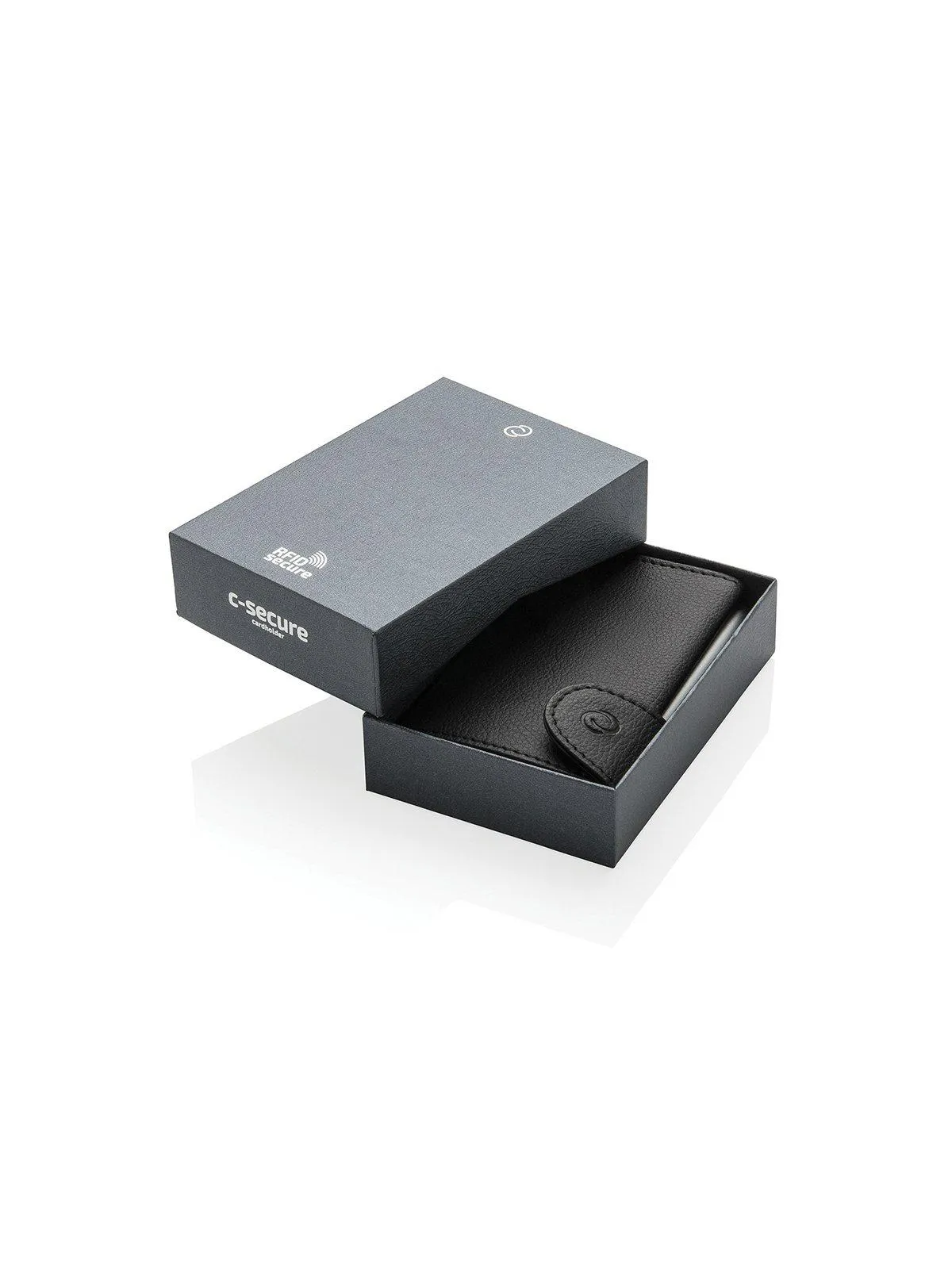 C-Secure Italian Leather RFID Wallet With Coin Pouch Nero