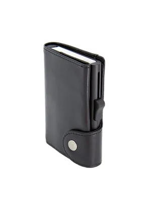 C-Secure XL Italian Leather Wallet RFID Nero Black