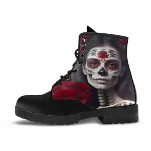 Calavera Girl Lace-Up Ankle Boots