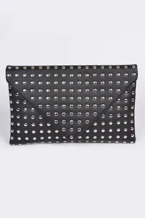 CARA STUDDED CLUTCH BAG