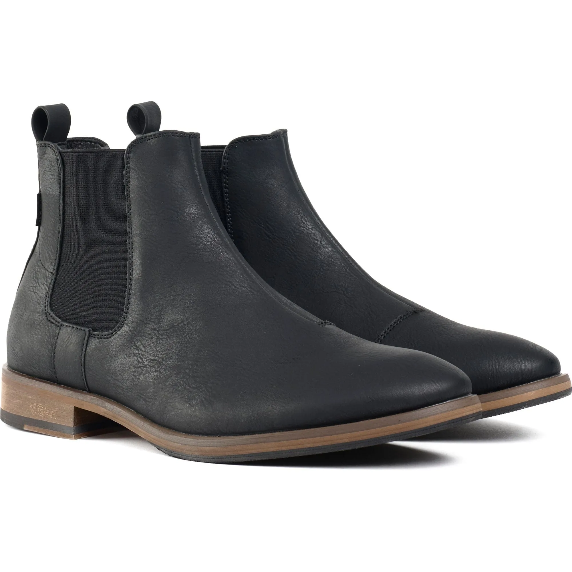 Cardamom Men's Vegan Leather Chelsea Boots | Black