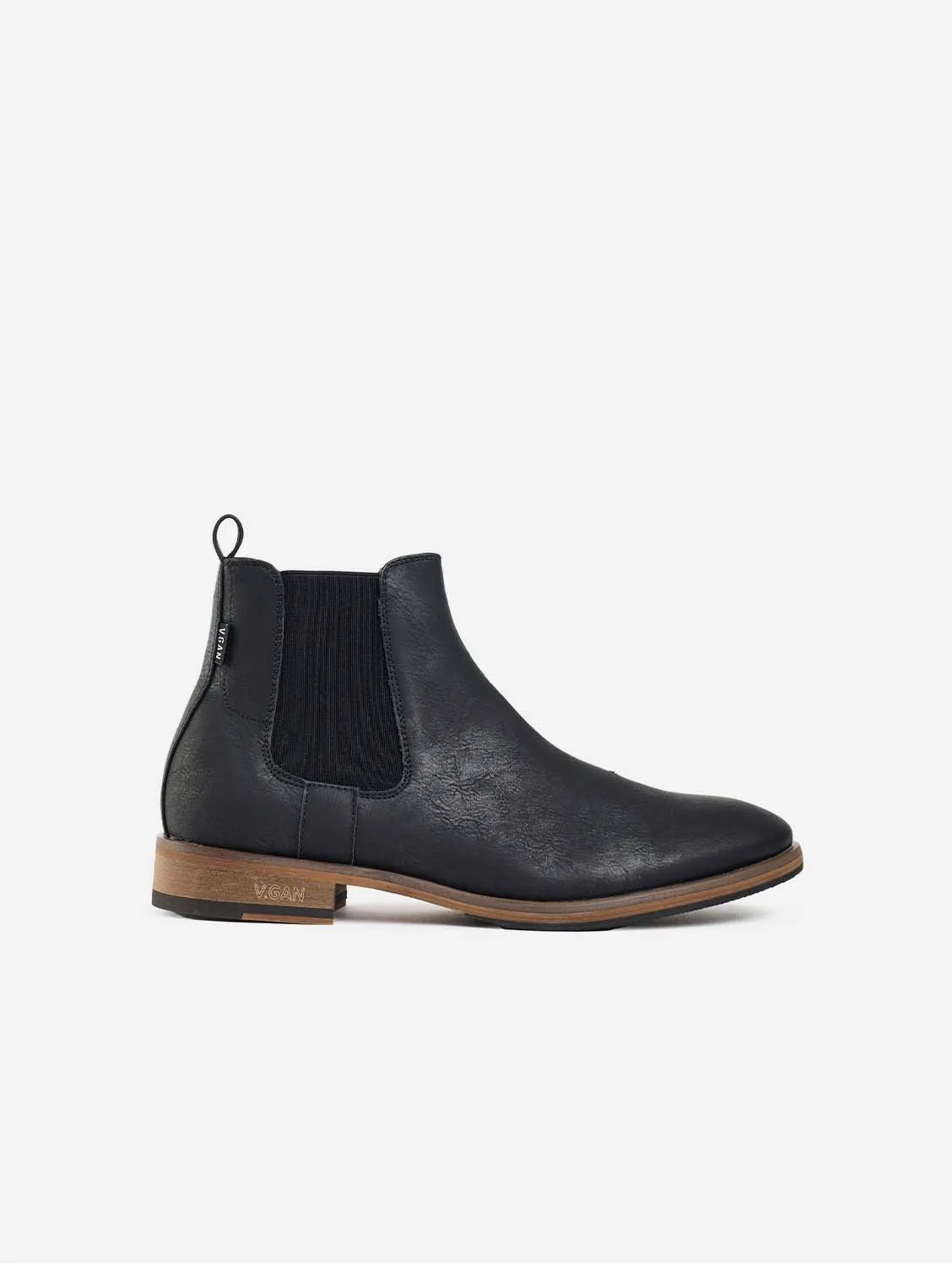 Cardamom Men's Vegan Leather Chelsea Boots | Black